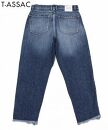 DB22【SIZE:0】T-ASSACレディースジーンズ「BAGGY/INDIGO」（バギー）