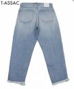 DB23【SIZE:0】T-ASSACレディースジーンズ「BAGGY/LIGHT INDIGO」（バギー）