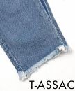 DB23【SIZE:0】T-ASSACレディースジーンズ「BAGGY/LIGHT INDIGO」（バギー）