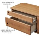 アルダー材ならではのやわらかい質感を活かした120サイズTVボード【ナチュラル】