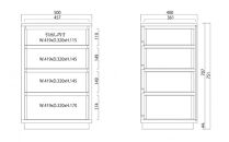 大川家具&nbsp;ティレ&nbsp;50cmリビングチェスト&nbsp;台輪&nbsp;天然木ウォールナット
