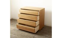 大川家具&nbsp;ティレ&nbsp;80cmリビングチェスト&nbsp;台輪&nbsp;天然木オーク(ナラ)