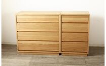 大川家具&nbsp;ティレ&nbsp;80cmリビングチェスト&nbsp;台輪&nbsp;天然木オーク(ナラ)