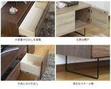 150幅テレビボード&nbsp;準完成品&nbsp;スモークガラス&nbsp;リビング収納&nbsp;テレビ台&nbsp;150センチ【ウォールナット柄（ブラウン系）】