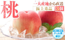 桃&nbsp;極上秀品&nbsp;食べきりやすい３個入&nbsp;［先行予約］［2026年6月下旬頃より順次発送］こだわり農家厳選！［KG1］