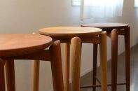 【FILE FURNITURE WORKS】ハイスツール ウォールナット（FH2-F High stool）