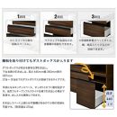 食器棚&nbsp;幅115cm&nbsp;マルシェ&nbsp;ブラウン（モード柄）