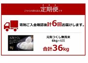 ＜令和6年産新米＞【6ヶ月定期便】元気つくし無洗米2kg×3袋(計6kg×6回)【無洗米 精米 ご飯 ごはん 米 お米 元気つくし ブランド 小分け 包装  備蓄米 定期便 便利 筑前町産 旬 おにぎり お弁当 食品 筑前町ふるさと納税 ふるさと納税 筑前町 福岡県 送料無料 AB023】