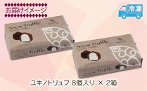 ユキノトリュフ 8個 2箱 チョコレート ココア おやつ スイーツ  洋菓子 バレンタイン 誕生日 お祝い 贈り物 ギフト お取り寄せ 冷凍 グルメ パーティー 魚野の里 ナトゥーラ 新潟県 南魚沼市