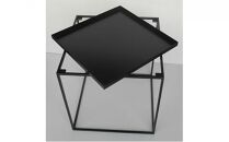 トレイテーブル ブラック HBT-040 お部屋に圧迫感のないシンプルデザイン