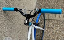 POSTINO シングルスピードバイク 700×28C【ホワイト×ブルー】P602【フレームサイズ460mm】