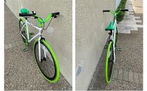 POSTINO シングルスピードバイク 700×28C【ホワイト×グリーン】P604【フレームサイズ500mm】