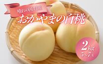 桃&nbsp;2025年&nbsp;&nbsp;晴れの国&nbsp;特産&nbsp;！&nbsp;おかやまの&nbsp;白桃&nbsp;2kg（5玉～7玉）&nbsp;もも&nbsp;モモ&nbsp;岡山県産&nbsp;国産&nbsp;フルーツ&nbsp;果物&nbsp;ギフト