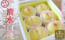 桃&nbsp;2026年&nbsp;贈答用&nbsp;岡山&nbsp;清水&nbsp;白桃&nbsp;&nbsp;約2kg（5～7玉）&nbsp;【白桃&nbsp;桃&nbsp;モモ&nbsp;岡山県&nbsp;岡山市産&nbsp;国産&nbsp;フルーツ&nbsp;果物&nbsp;ギフト&nbsp;新鮮&nbsp;おすすめ&nbsp;人気&nbsp;贈答品】