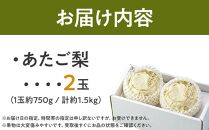 梨 2024年 先行予約 あたご梨 2玉（1玉約750g）合計約1.5kg なし ナシ 岡山県産 国産 フルーツ 果物 ギフト 