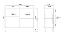 大川家具 レフライン 90cm シェルフ 本棚 天然木オーク(ナラ) 