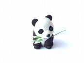 伝統織物のトップブランド塩沢織木目込み人形 　パンダの親子（Ａ・Ｂ）熊猫親子