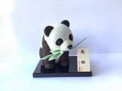 伝統織物のトップブランド塩沢織木目込み人形 　パンダＡ熊猫