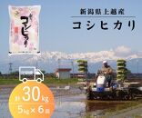 【定期便全6回】新潟県上越産　コシヒカリ5kg×6回定期便　計30kg