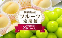 フルーツ&nbsp;定期便&nbsp;2026年&nbsp;フルーツ王国&nbsp;岡山&nbsp;ベストセレクト&nbsp;2回コース&nbsp;桃&nbsp;もも&nbsp;葡萄&nbsp;ぶどう&nbsp;マスカット&nbsp;岡山県産&nbsp;国産&nbsp;果物&nbsp;セット&nbsp;ギフト