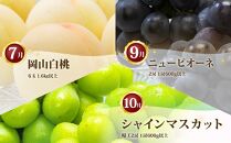フルーツ&nbsp;定期便&nbsp;2026年&nbsp;フルーツ王国&nbsp;岡山&nbsp;厳選&nbsp;果物&nbsp;（7月&nbsp;9月&nbsp;10月）3回コース&nbsp;桃&nbsp;もも&nbsp;葡萄&nbsp;ぶどう&nbsp;岡山県産&nbsp;国産&nbsp;セット&nbsp;ギフト