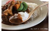 木のカレースプーン・パスタフォーク 各1本（2本組／1セット）やまざくら　手仕事品