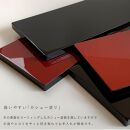 木製 短冊板 花台 敷板 黒/朱 7号(21cm)【YG355】