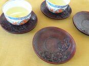 日光彫　日光堆朱茶托（梅柄）【受注生産品】