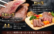 紀州和華牛 熟成 食べ比べ ステーキ 3種盛り 600g