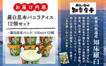 羅臼昆布バニラアイス 12個セット アイスクリーム スイーツ デザート 夏 北海道 羅臼町 知床 生産者 支援 応援