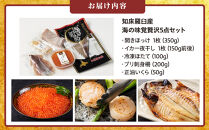 北海道知床羅臼産 海の味覚贅沢 5 種セット 開きほっけ イカ一夜干し 冷凍ほたて ブリ刺身柵 正油いくら 魚 海産物 魚介 魚介類 生産者 支援 応援