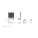 旭川家具 山室家具製作所 オーク35 No.28 三面鏡ドレッサー(スツール付き)_03860