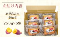 しっとり安納芋の焼き芋250g×6個【国産 種子島 さつまいも さつま芋 安納芋 安納いも サツマイモ 焼芋 やきいも 焼いも 冷やし焼き芋 スイーツ おやつ デザート 冷凍 お取り寄せ おすすめ 人気 中種子町 送料無料 AA01】