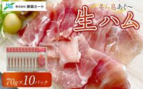 【美ら島あぐ～】生ハム（10パック×70g）