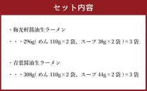 【父の日ギフト】藤原製麺 製造　旭川ラーメン 醤油生ラーメンセット ( 青葉醤油、梅光軒 )各2袋入り×3袋_02908