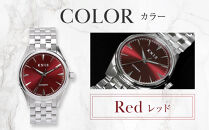 【KNIS&nbsp;KYOTO】サンレイダイアル&nbsp;日本製&nbsp;自動巻き&nbsp;腕時計＜レッド＞｜京都発&nbsp;腕時計&nbsp;人気ブランド&nbsp;おしゃれ［&nbsp;京都&nbsp;ニス&nbsp;国産腕時計&nbsp;MIYOTA&nbsp;おしゃれ&nbsp;上品&nbsp;高級&nbsp;おすすめ&nbsp;ウォッチ&nbsp;時計&nbsp;ファッション&nbsp;お取り寄せ&nbsp;通販&nbsp;送料無料&nbsp;ふるさと納税&nbsp;］