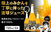 極上のみかんを丁寧に搾った直球ジュース 720ml 3本 みかんジュース 勇希農園