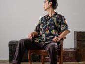【PAIKAJI】アロハシャツ 沖縄  メンズ 半袖  アート ドラゴン ミラクルくん コラボ 【カラー：黒】（サイズ： XL ）【ポイント交換専用】