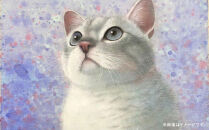 猫の肖像画　日本画