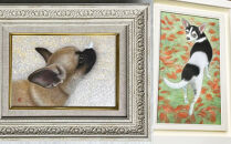 ペットの肖像画　日本画