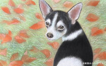 ペットの肖像画　日本画