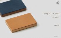 【父の日ギフト】Flap card case -  rounded　camel/SASAKI【旭川クラフト(木製品/名刺入れ)】フラップカードケース / ササキ工芸_04144