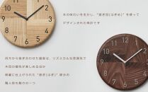 【父の日ギフト】HAGI clock - Rounded circle　SASAKI【旭川クラフト(木製品/壁掛け時計)】ハギクロック / ササキ工芸【walnut】_03455