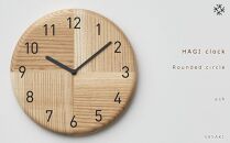 【父の日ギフト】HAGI clock - Rounded circle　SASAKI【旭川クラフト(木製品/壁掛け時計)】ハギクロック / ササキ工芸【ash】_04148