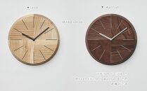 【父の日ギフト】HAGI clock - Bevel circle　SASAKI【旭川クラフト(木製品/壁掛け時計)】ハギクロック / ササキ工芸【walnut】_04149