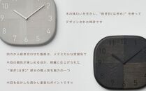 【父の日ギフト】HAGI clock - Rounded square　SASAKI【旭川クラフト(木製品/壁掛け時計)】ハギクロック / ササキ工芸【light gray】_04151