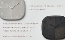 【父の日ギフト】HAGI clock - Rounded square　SASAKI【旭川クラフト(木製品/壁掛け時計)】ハギクロック / ササキ工芸【light gray】_03459