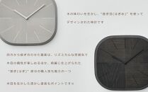 【父の日ギフト】HAGI clock - Bevel square　SASAKI【旭川クラフト(木製品/壁掛け時計)】ハギクロック / ササキ工芸【light gray】_03461