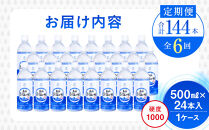 年6回！北海道 羅臼（らうす）のお水 海洋深層水500ml×24本定期便  知床 世界自然遺産 国産 備蓄 常備水 ペットボトル ミネラル 清涼飲料水 生産者 支援 応