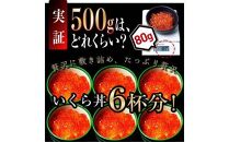 【定期便】全3回！北海道産 いくら（鮭卵）醤油漬け 大容量500g（250g×2パック） イクラ いくら丼 秋鮭 小分け 羅臼町 北海道 生産者 支援 応援